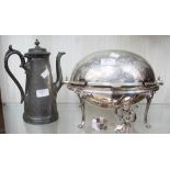 A James Dixon pewter coffee pot,