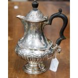 Edwardian silver coffee pot, hallmarks struck to the body, sponsor's mark TD,