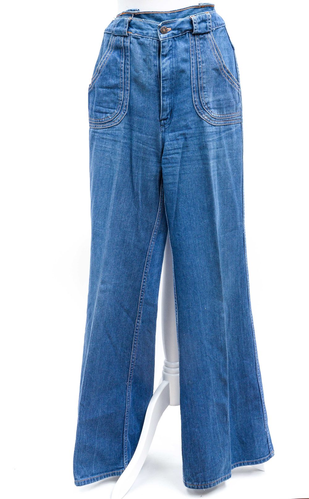 A pair of 1970s flared denim jeans from New York