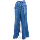 A pair of 1970s flared denim jeans from New York