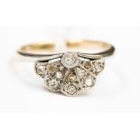 An 18 ct gold and platinum 1920s ring ,