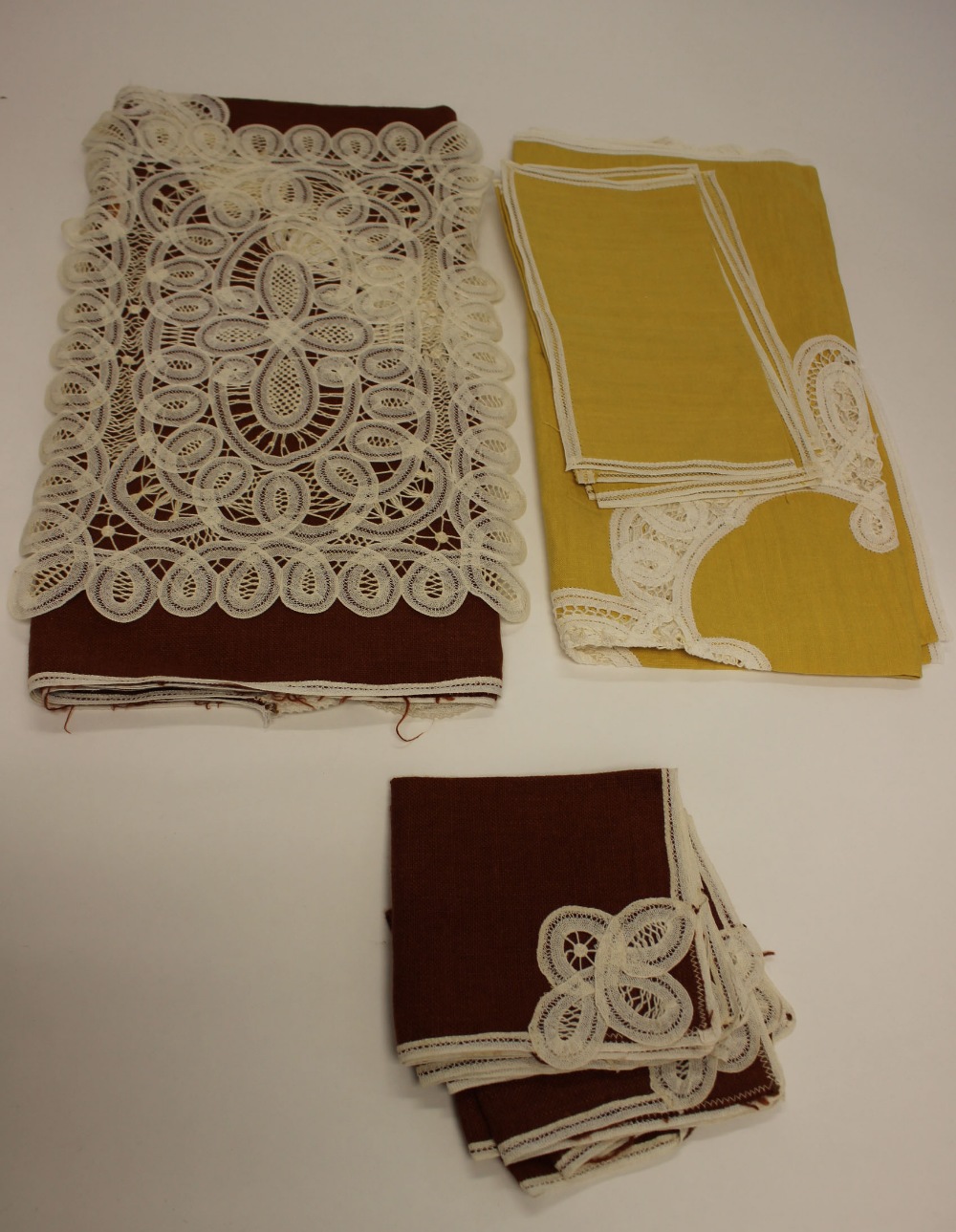 A collection of lace edged cloths and anti-macassars, circa 1930, - Image 3 of 3