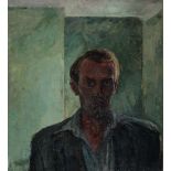 Simcock ,Frank (British) (XX-XXI), self portrait of the artist before the onset of cancer,