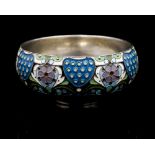 An early twentieth century Russian silver and enamel bowl,