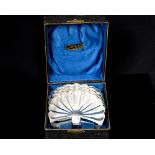 A cased set of six Edwardian silver dishes,