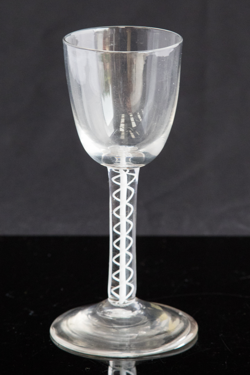 An 18th century wine glass, circa 1750,