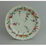 A Worcester Giles plate, decorated with flower sprays, circa 1768, 22.
