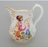 A Coalport jug inscribed and dated 1855, floral decoration and gold embelishments, circa 1855,