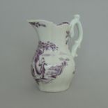 A Worcester purple monochrome cream jug,