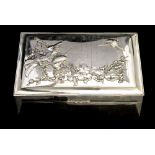 An early twentieth century Chinese export silver casket, of rectangular form,