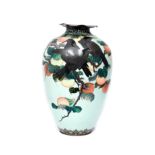 A large Japanese cloisonne baluster vase, Meiji period, (1868-1912),