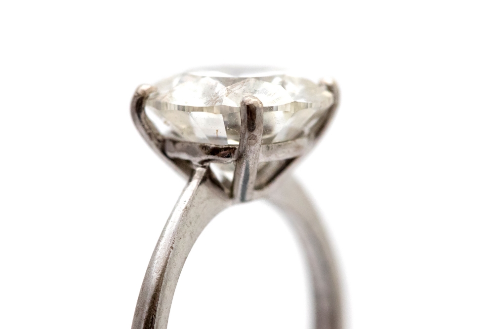 An 18ct white gold solitaire diamond Ring with European Diamond Report Certificate, - Image 2 of 2