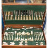 A twelve place setting canteen of electroplated Sheffield cutlery,