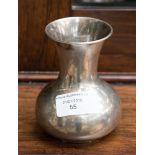 An early 20th Century German silver vase, of baluster form, hallmarks struck to the underside,