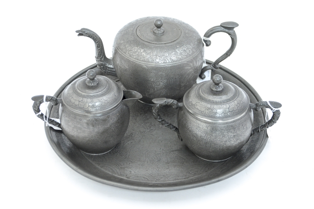 A four piece Chinese Kut Hing,