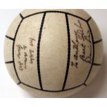 Football autographs: a signed and dedicated football 'To Anthony Best Wishes Denis Law' and 'Best