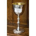 An Elizabeth II Silver Wedding goblet commemorating the marriage of the Queen to the Duke of