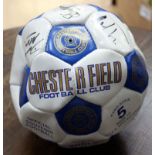A Chesterfield Football Club autographed football (Division One)