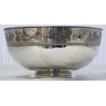 'The Equestrian Bowl' by Franklin Mint, 191 of 1500, silver plated,