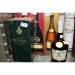 Brandy including Remy Martin VSOP Cognac, three bottles,