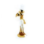 A Murano glass figure of a Blackamoor, opaque and amber glass,