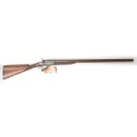 A 10 bore side by side hammer shotgun by William Parsons of Swaffham, Norfolk, serial number 509,