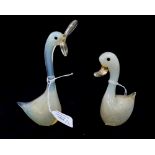 Two Murano glass Duck figures,