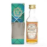 Glenlivet 50 year old Whisky, miniature bottle, Gordon and MacPhail, distilled 1940,