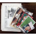 Signed photographs: an assortment of signed sporting related photographs to include footballers and