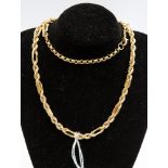 A 9ct gold fancy rope twist necklace, 34.9 grms approx.