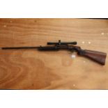 Vintage BSA Air Rifle with telescopic sight. THE PURCHASER MUST BE 18 or OVER.