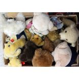 A collection of modern teddy bears including Steiff and others,