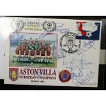 An Aston Villa 1982 European Cup Winners illustrated postal cover,