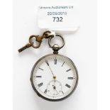 An Edwardian/late Victorian silver plated pocket watch, retailed by John Bennett, Cheapside, London,