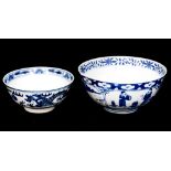 Two Chinese early 19th Century blue and white bowls,