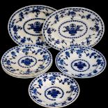 Mintons Delftware meat plates, dinner plates,