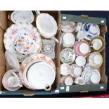 Two boxes of Royal Crown Derby tea, dinner and ornamental wares,