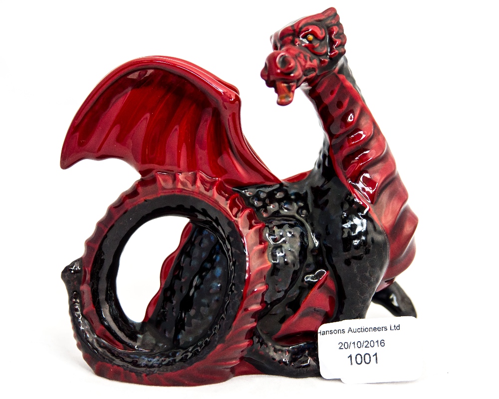 A Royal Doulton flambe figure 'Dragon' HN3552