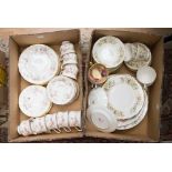 A Paragon 'Victoriana Rose' pattern teaset, comprising cups, saucers, side plates,