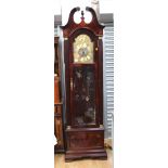 A Howard Miller mahogany cased longcase clock, with an eight day movement,