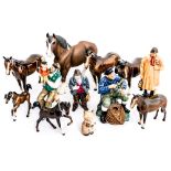 Royal Doulton 'The Puppetmaker' HN2253 other Doulton figures and Beswick Horses,