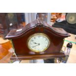A small French mantle clock, two ended key in rear,