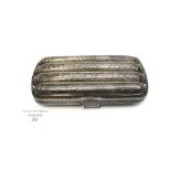 A Victorian silver pocket cigar case, for eight cigars,