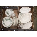 A late Victorian part dinner service, Essex K and Co, comprising chargers, dinner plates,