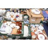 Six boxes of ceramics including Commemorative coffee set, Royal Worcester dinner wares, Spode,