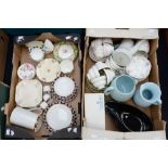 Two boxes of assorted ceramics, comprising Shelley part tea sets,