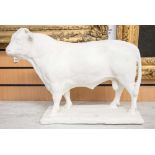 A 20th Century plaster model of a Bull, standing,