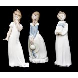 Three Nao figures, approx 30 cm each,