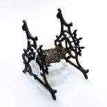 A Victorian cast iron pen stand with reg no.