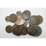 A small collection of coins, Roman Elizabeth, George III,